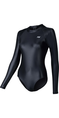 2026 ZONE3 Womens OWS Ti+ Thermal High Neck Long Sleeve Costume SW24WLTI101 - Black